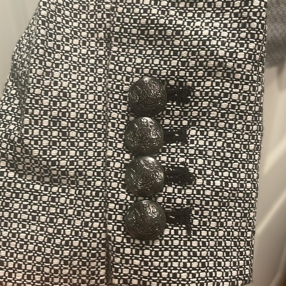 NWT banana republic blazer women’s 6: black and white stitched pattern - Picture 4 of 4